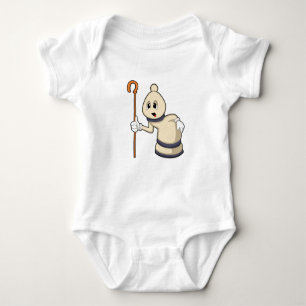 Chess piece Bishop at Chess Baby Bodysuit