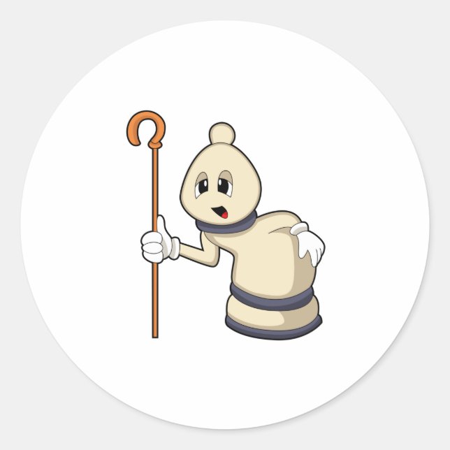 Chess piece Bishop at Chess Classic Round Sticker (Front)