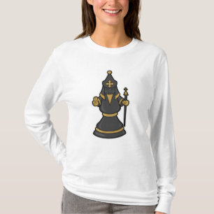 Chess piece Bishop at Chess with Staff T-Shirt