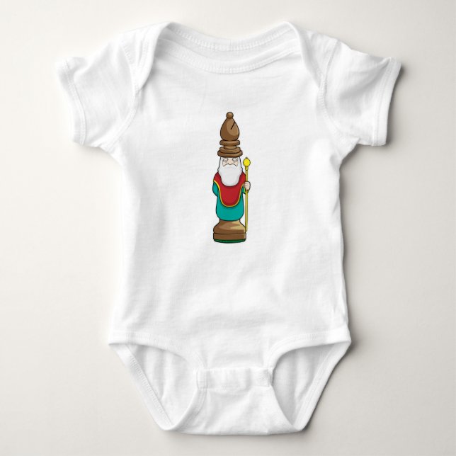 Chess piece Bishop Chess Baby Bodysuit (Front)