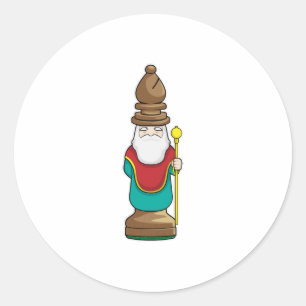 Chess piece Bishop Chess Classic Round Sticker