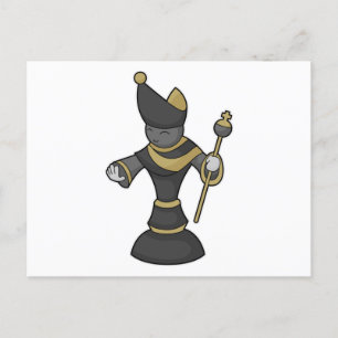 Chess piece Bishop Staff Chess Postcard