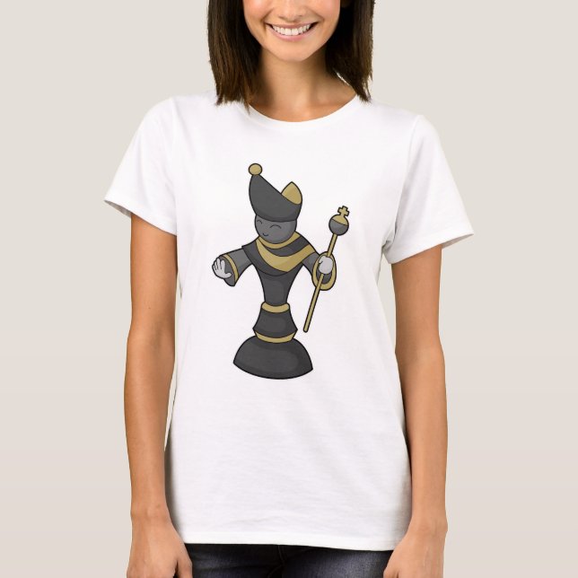 Chess piece Bishop Staff Chess T-Shirt (Front)