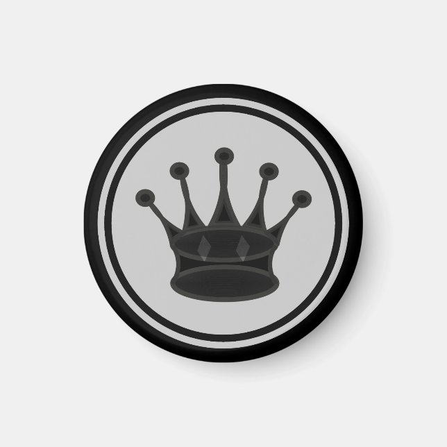 Chess Piece Black Queen Magnet (Front)