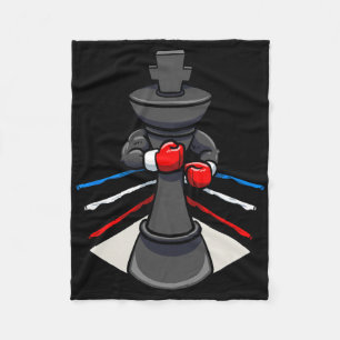 Chess Piece Boxer Boxing Gloves King Fleece Blanket