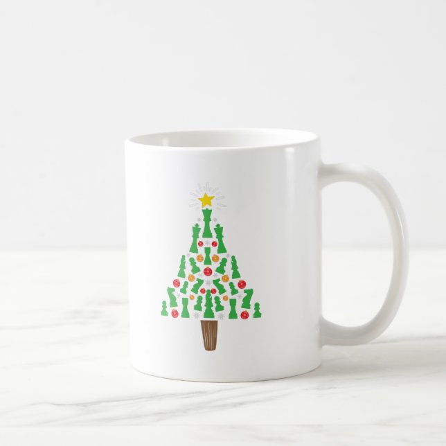 Chess Piece Christmas Tree Coffee Mug (Right)