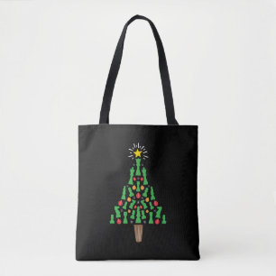 Chess Piece Christmas Tree Tote Bag