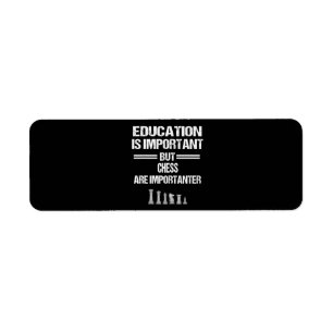 Chess Piece Education Humour Sarcastic Funny Chris Return Address Label