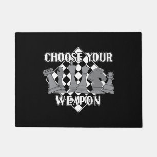 Chess Piece Game Strategy Gift A Chess Player Doormat