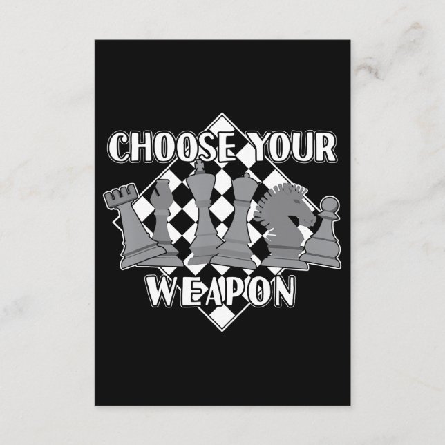 Chess Piece Game Strategy Gift A Chess Player Enclosure Card (Front)