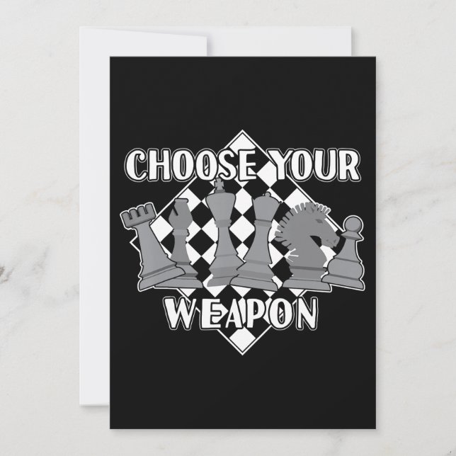 Chess Piece Game Strategy Gift A Chess Player Invitation (Front)