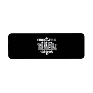 chess piece game strategy gift  a chess player return address label