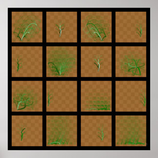 Chess Piece Journeys, Compared (Green Lines) Poster