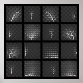 Chess Piece Journeys (White's Pieces, Square) Poster