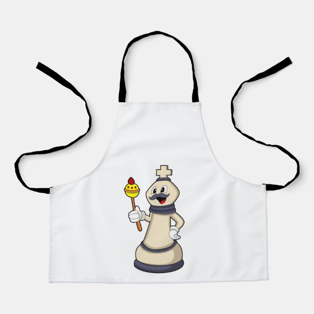 Chess piece King at Chess.PNG Apron (Front)