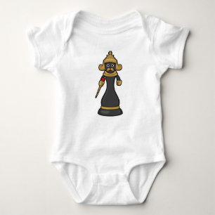 Chess piece King at Chess with Staff Baby Bodysuit