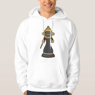 Chess piece King at Chess with Staff Hoodie