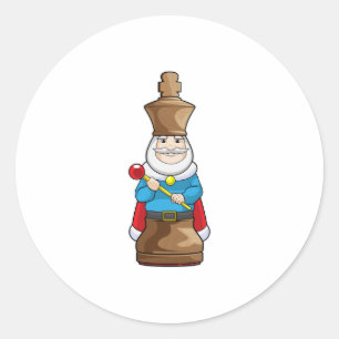 Chess piece King Chess Classic Round Sticker
