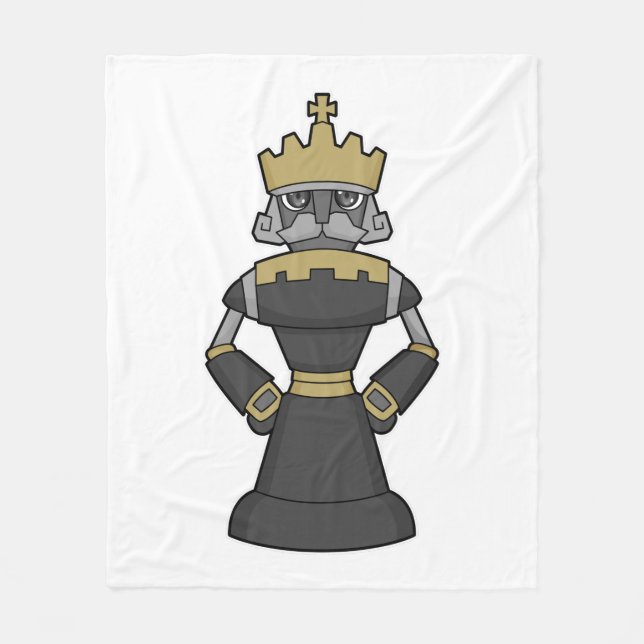 Chess piece King Crown Chess Fleece Blanket (Front)