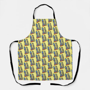 chess piece pattern apron