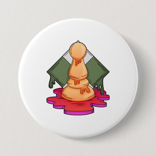 Chess piece Pawn 7.5 Cm Round Badge (Front)