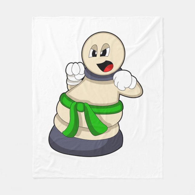 Chess piece Pawn at Chess Fleece Blanket (Front)