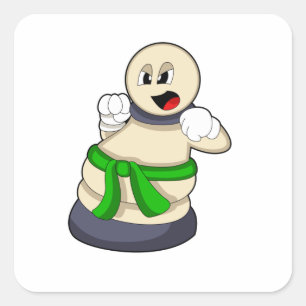 Chess piece Pawn at Chess Square Sticker