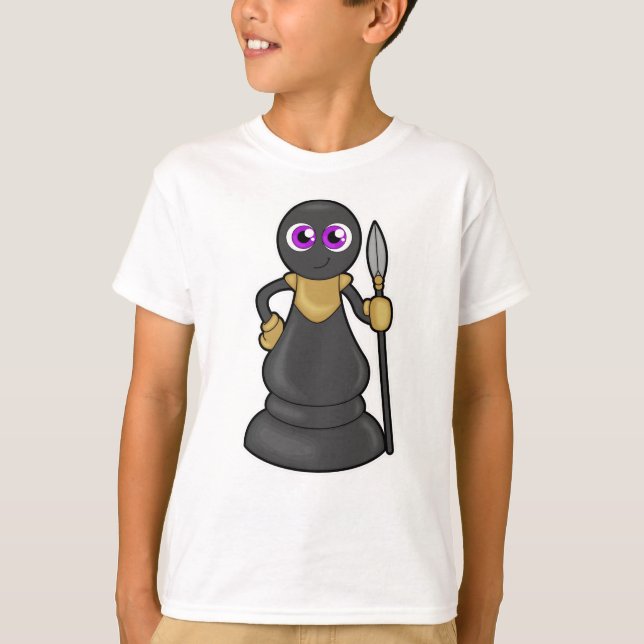 Chess piece Pawn at Chess with Spear T-Shirt (Front)