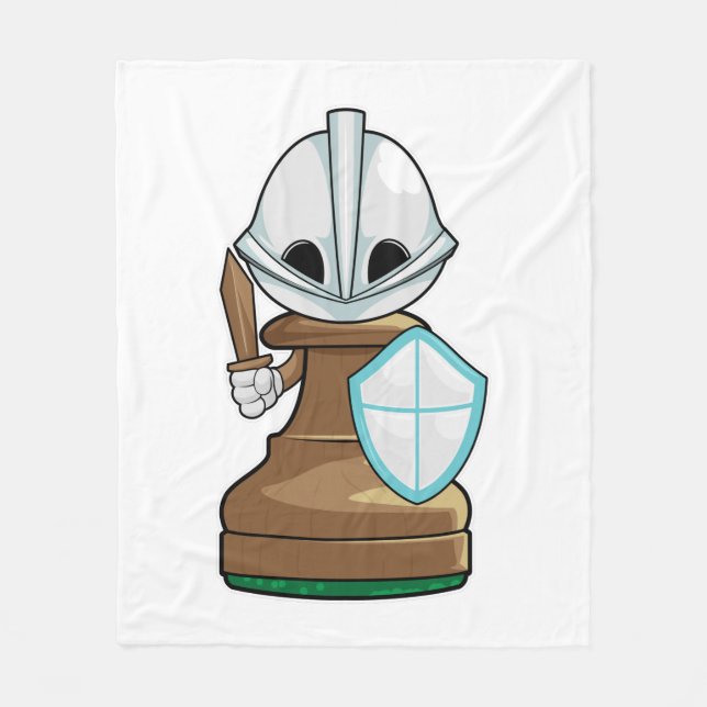 Chess piece Pawn Chess Fleece Blanket (Front)