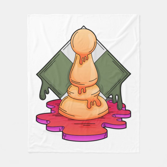 Chess piece Pawn Fleece Blanket (Front)