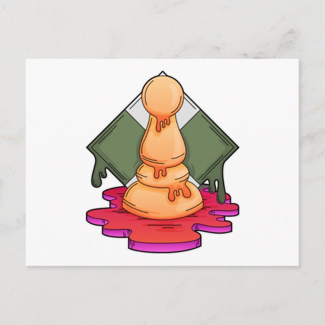 Chess piece Pawn Postcard (Front)