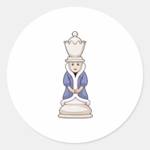 Chess piece Queen Chess Classic Round Sticker