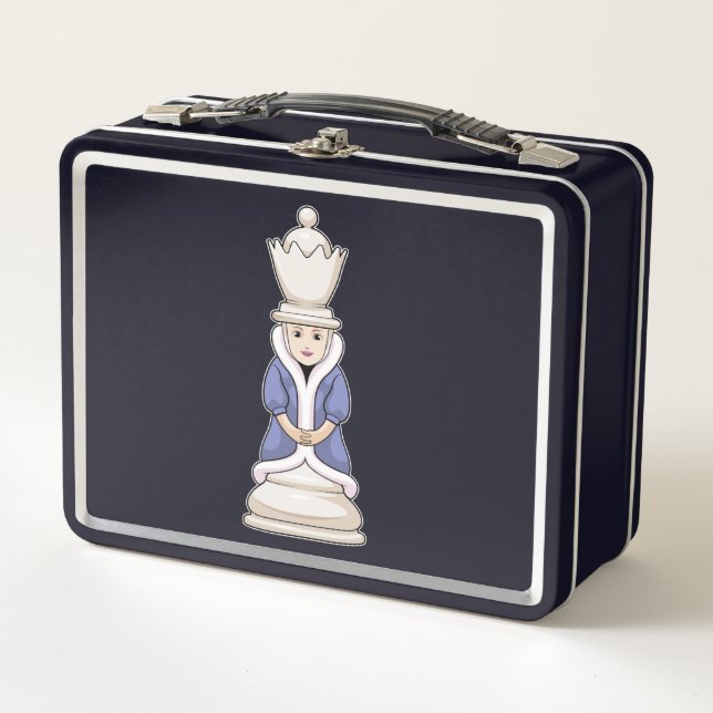Chess piece Queen Chess Metal Lunch Box (Front)