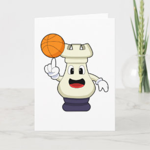 Chess piece Rook at Basketball Sports Card