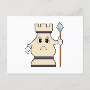 Chess piece Rook at Chess.PNG Postcard