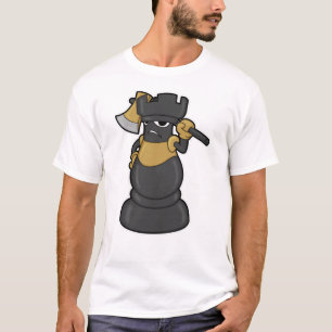 Chess piece Rook at Chess with Axe T-Shirt