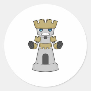 Chess piece Rook Chess Classic Round Sticker