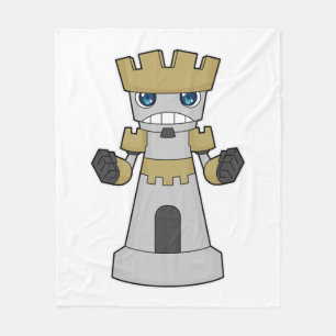 Chess piece Rook Chess Fleece Blanket