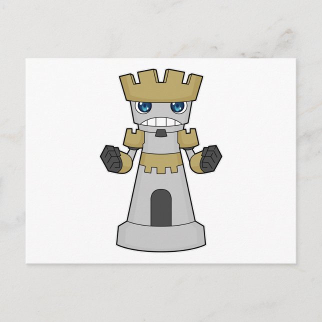 Chess piece Rook Chess Postcard (Front)