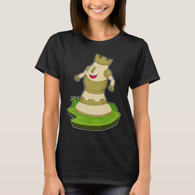 Chess piece Rook Chess T-Shirt (Front)