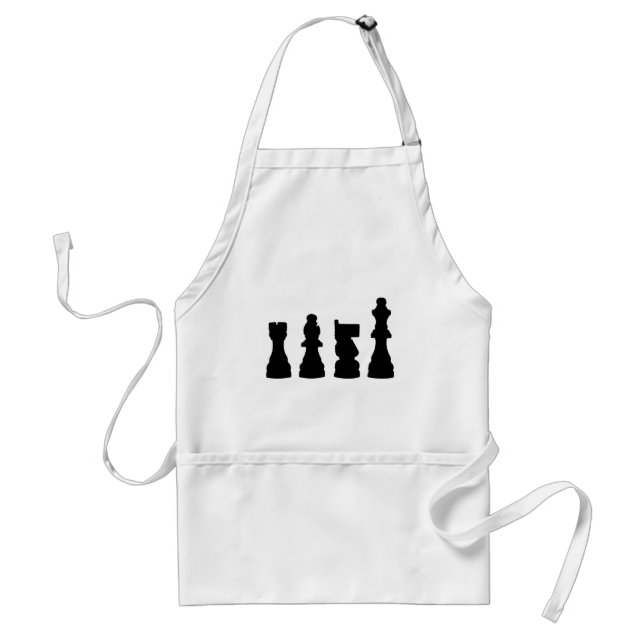 Chess piece silhouette design standard apron (Front)
