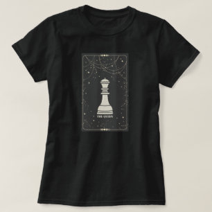 Chess piece the Queen tarot card frame retro T-Shirt