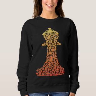 Chess Piece with Board Game Symbols Chess Player Sweatshirt