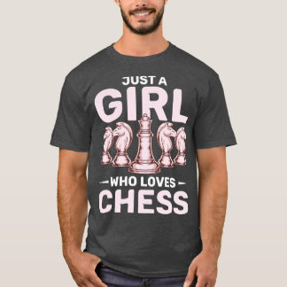 Chess Piece Women Chess Player Girls Chess T-Shirt