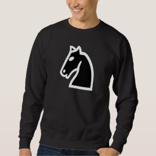Chess Pieces Black Knight Chess Knight Black Chess Sweatshirt