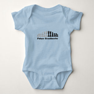 Chess Pieces Design Baby Bodysuit