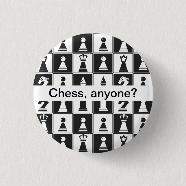 Chess Pieces Design Button (Front)