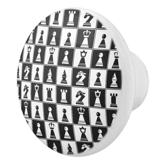 Chess Pieces Design Ceramic Knob (Right)