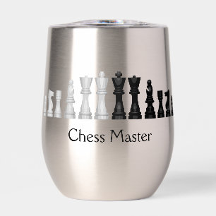 Chess Pieces Design Thermal Wine Tumbler