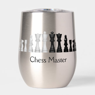 Chess Pieces Design Thermal Wine Tumbler